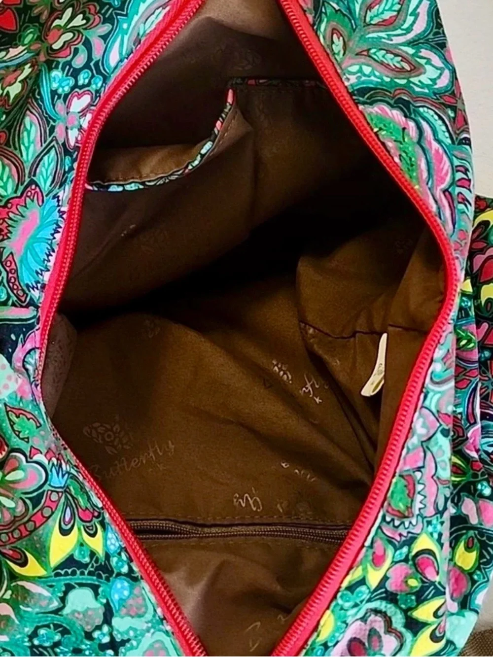 Black Butterfly Green/turquoise Canvas Backpack